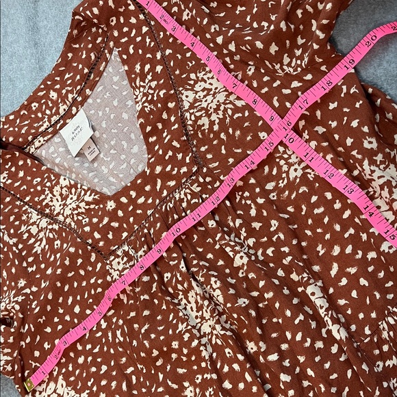 Knox Rose Womens Boho Dress Medium Loose Fit Casual Rayon Linen Blend - Picture 5 of 9